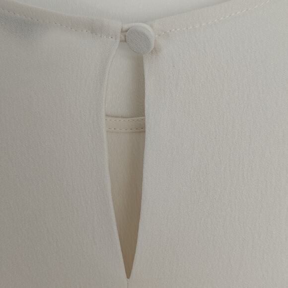 MM Lafleur Carrie Top Blouse Size Medium Alabaster Textured Long Sleeves - Picture 8 of 10